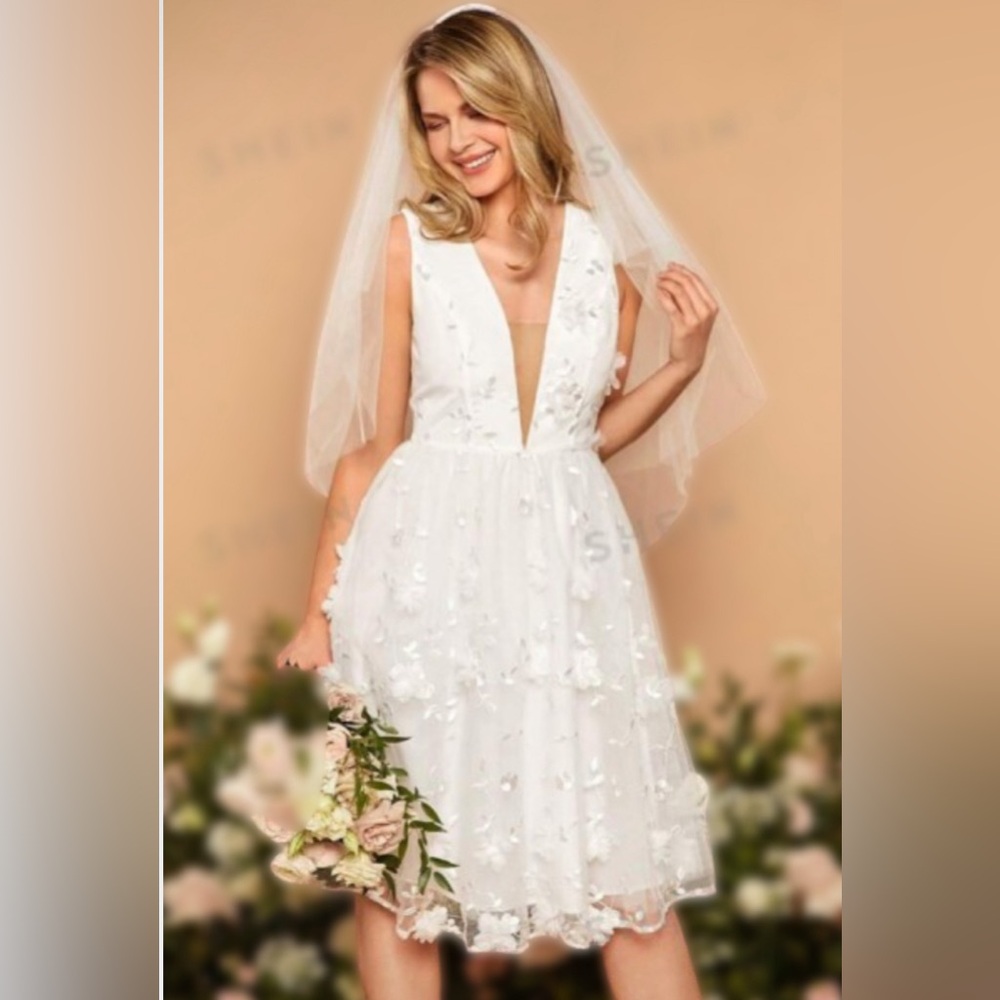 Belle Floral White Dress